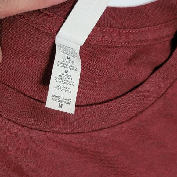 Catch Flights Not Feelings Burgundy Short Sleeve T-Shirt Women's Medium 912 - Picture 5 of 6